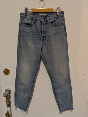 Levi's Wedgie Jeans In Light Blue Denim, Size 27